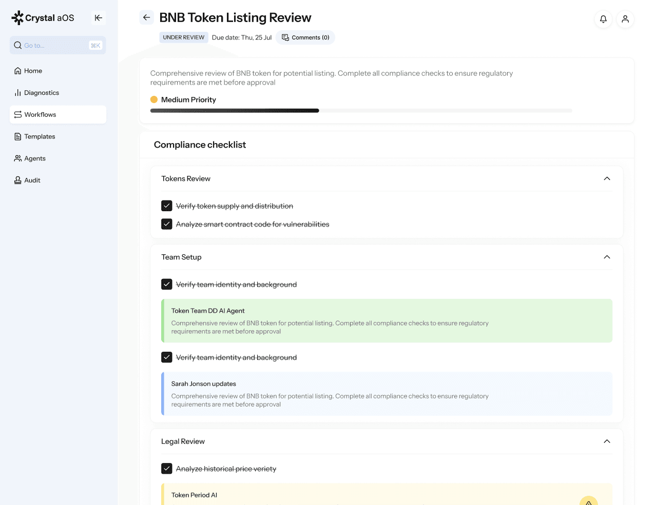 Crystal aOS - AI-Powered Legal Compliance Platform screenshot 3
