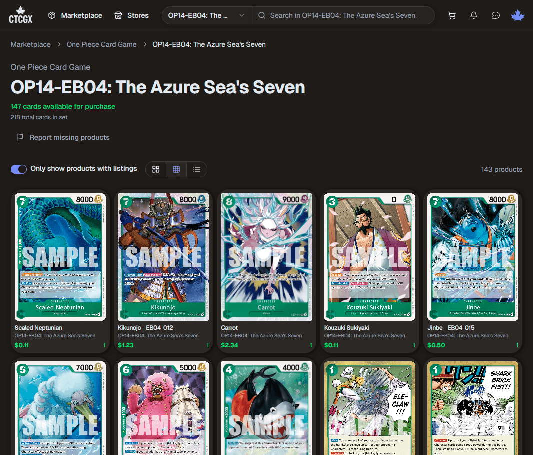 CTCGX - Canada's Trading Card Game Marketplace screenshot 2