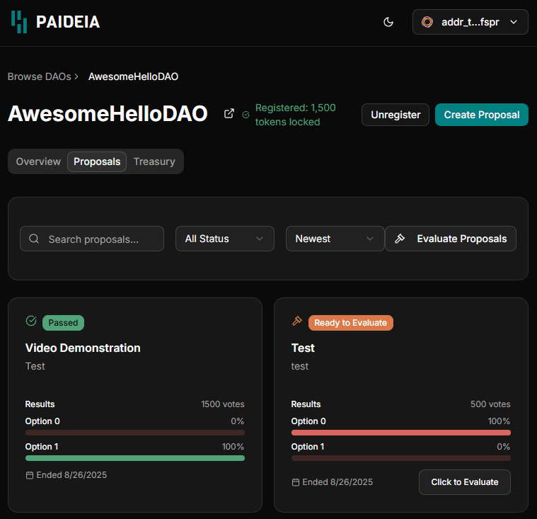 Paideia - DAO Management Software Suite screenshot 4