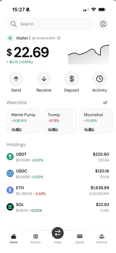 RampX - Crypto Onboarding & Trading dApp screenshot 4